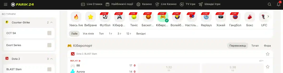 кіберспорт parik24